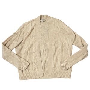 LOFT Outlet Open Front Ribbed Diamond Pattern Cardigan Women’s Size Medium